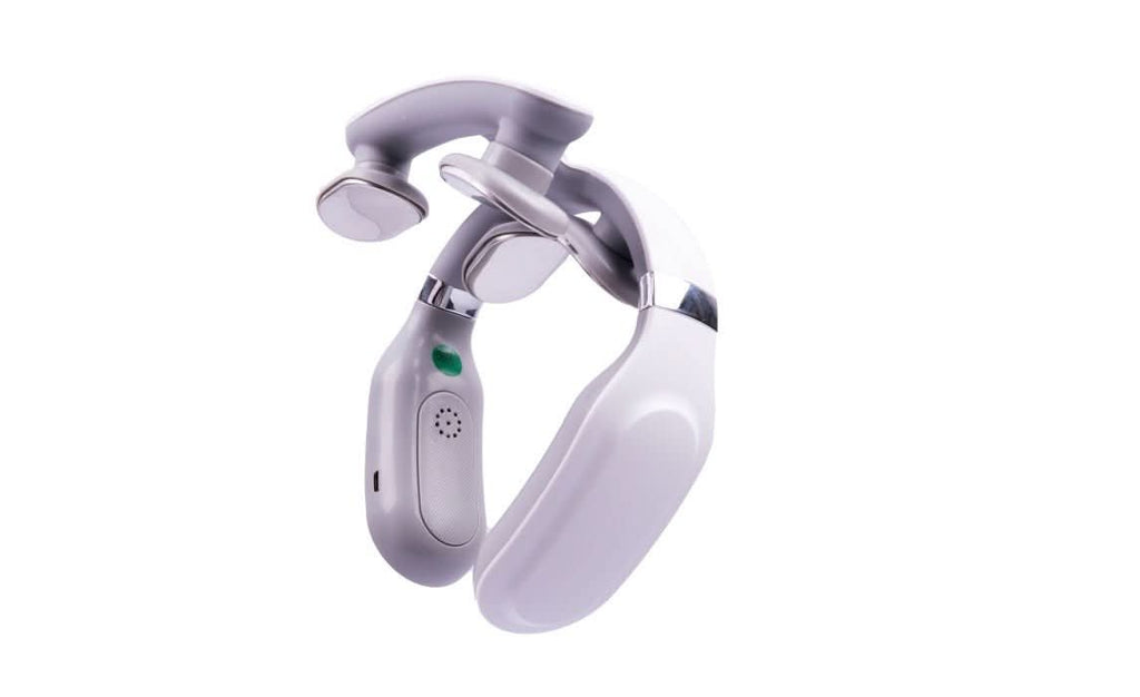 Portable 4-in-1 Neck Massager Combining Focused Heat And Vibration