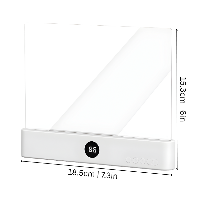 Ultradunne ledboeklamp — oplaadbaar, 3 standen, timer