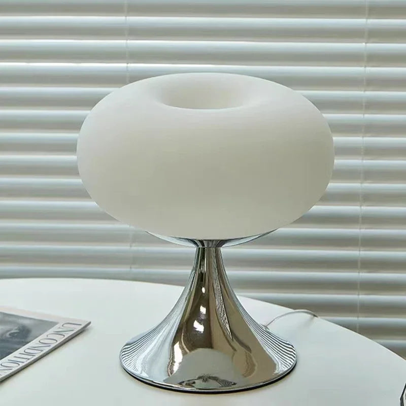 OrchardGlow Apple Shaped Glass Table Lamp — Vintage Charm Lighting
