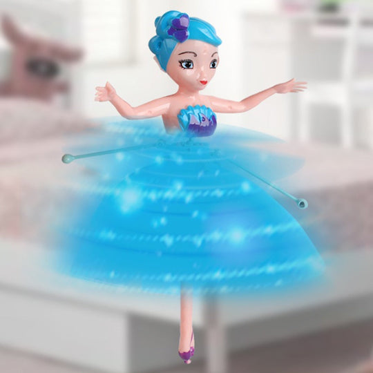 Flygande leksak - svävande figur med handavkänning och LED-lampor, rosa, blå och lila