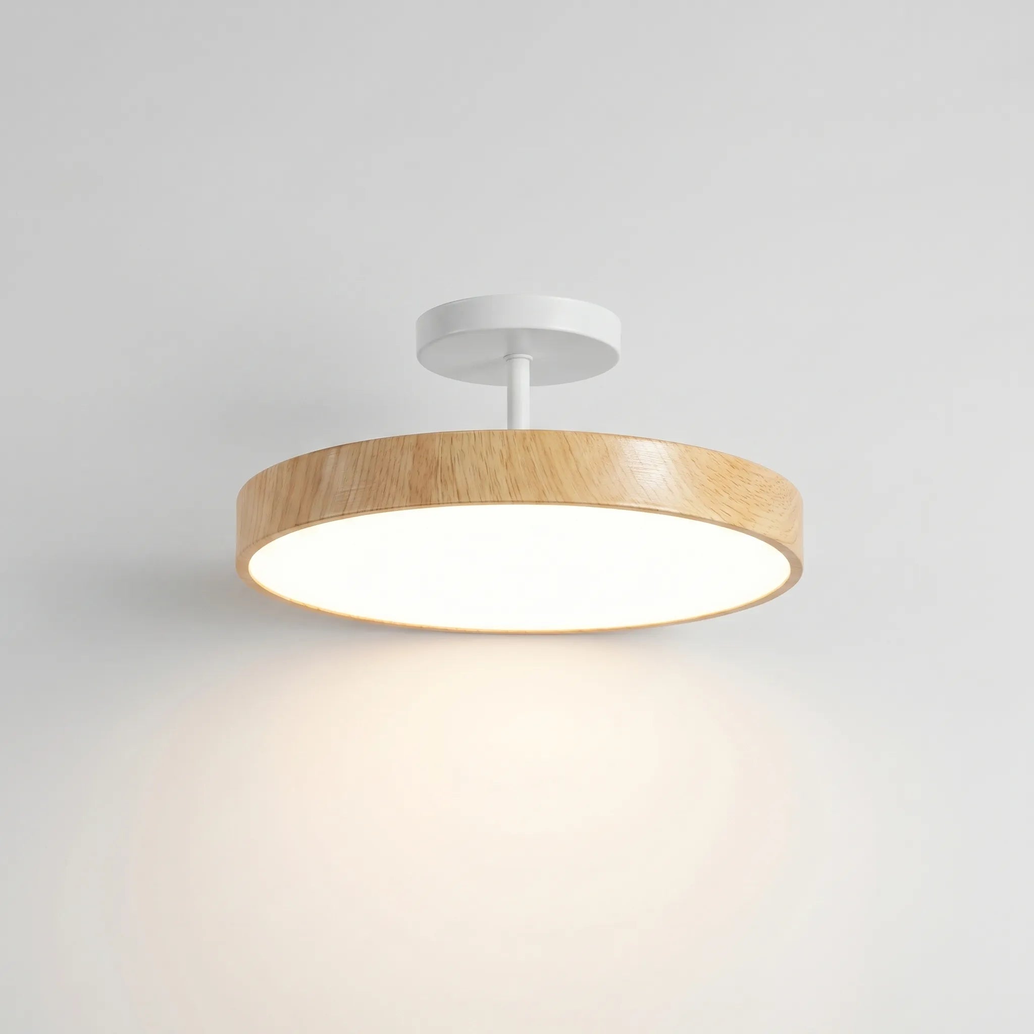 Round Semi-Flush Ceiling Light -  Ambient Room Lighting - Wildoxy