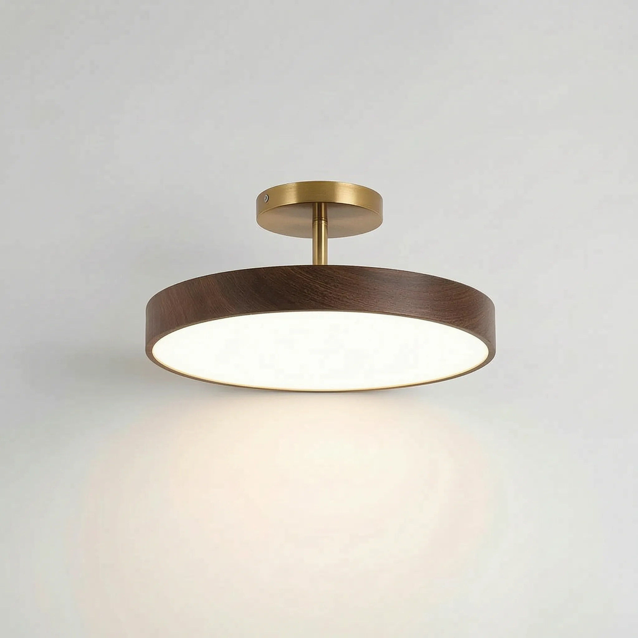 Round Semi-Flush Ceiling Light -  Ambient Room Lighting - Wildoxy