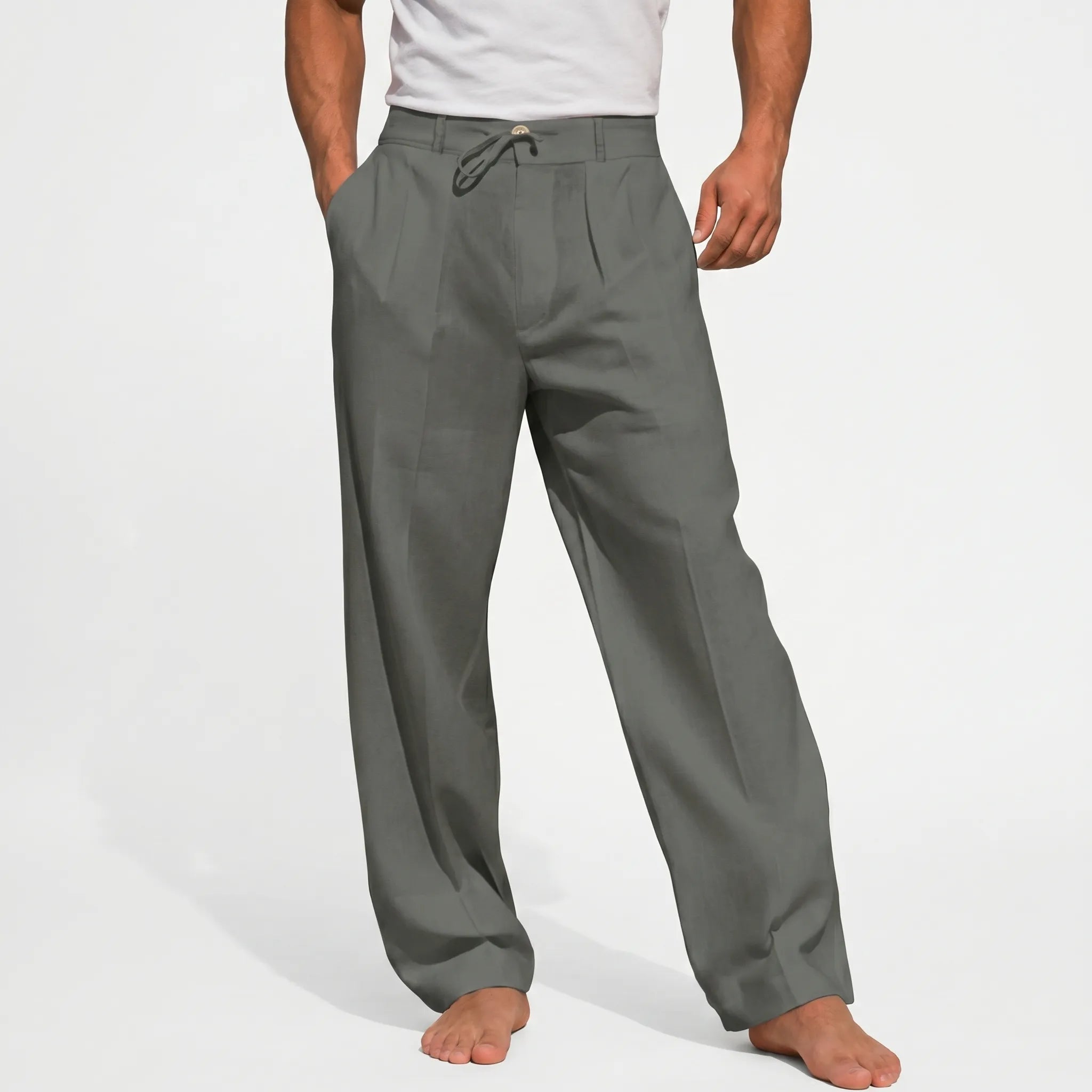 Men's Lightweight Summer Trousers -  Warm Weather Outings - Wildoxy