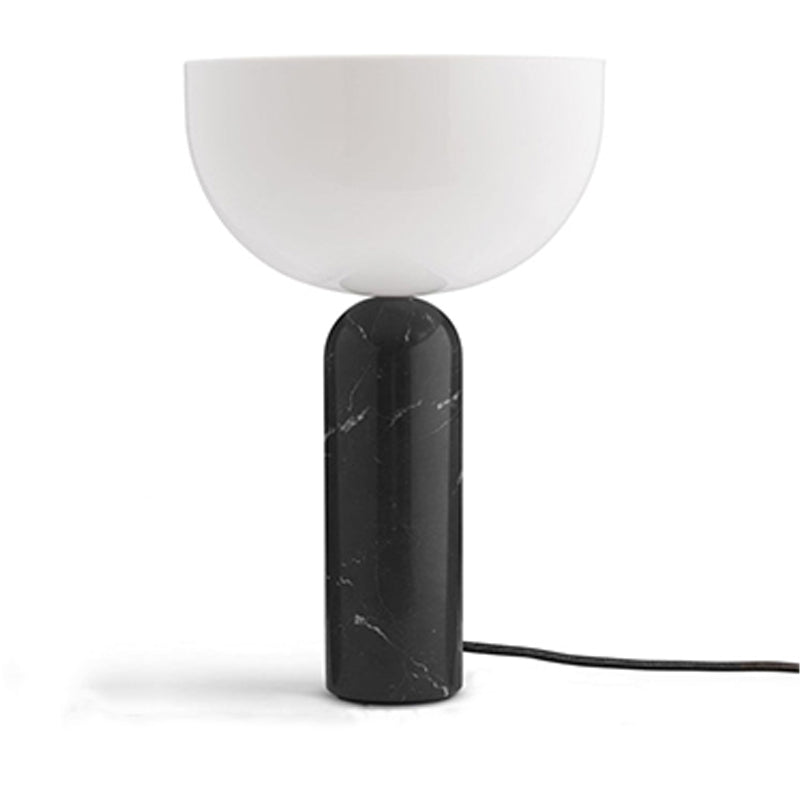 AureaStone Marble Lamp — Premium Fabric Shade, Natural Stone Base