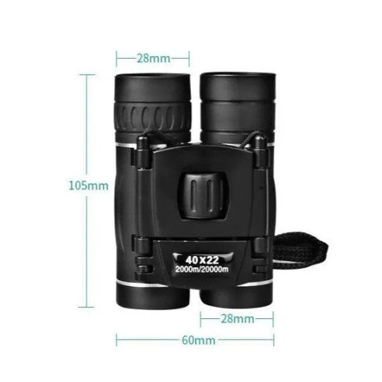Binoclu 40x22 — Zoom optic profesional, negru