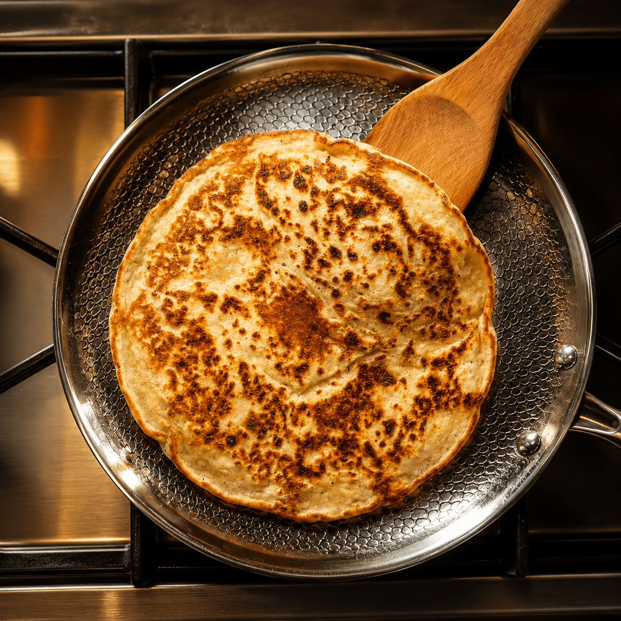 Hand-Hammered Finish Crepe Pan — Titanium Construction