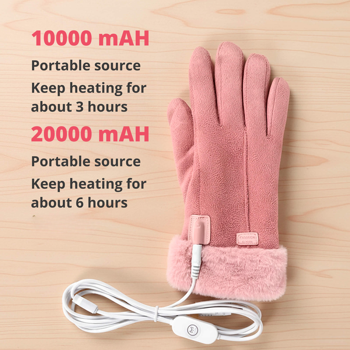 Beheizte Winterhandschuhe — wasserabweisend, Touchscreen-kompatibel, per USB aufladbar
