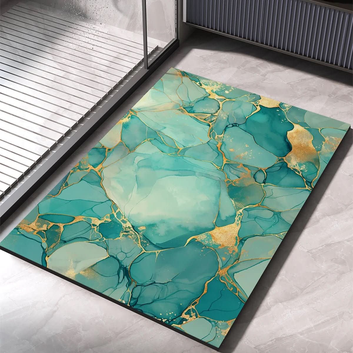 Alfombrilla de baño de secado rápido AbsorbaMat - Base con agarre seguro