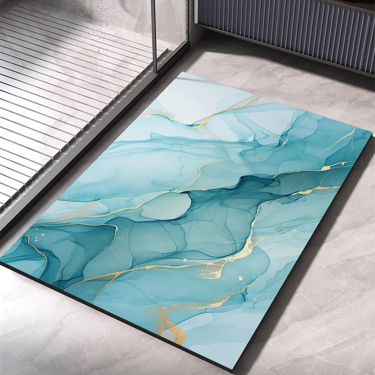 Alfombrilla de baño de secado rápido AbsorbaMat - Base con agarre seguro