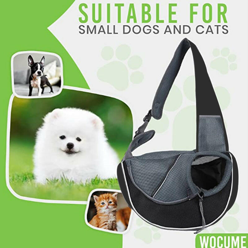 Bolsa transportadora para mascotas — Malla transpirable, correa de hombro ajustable
