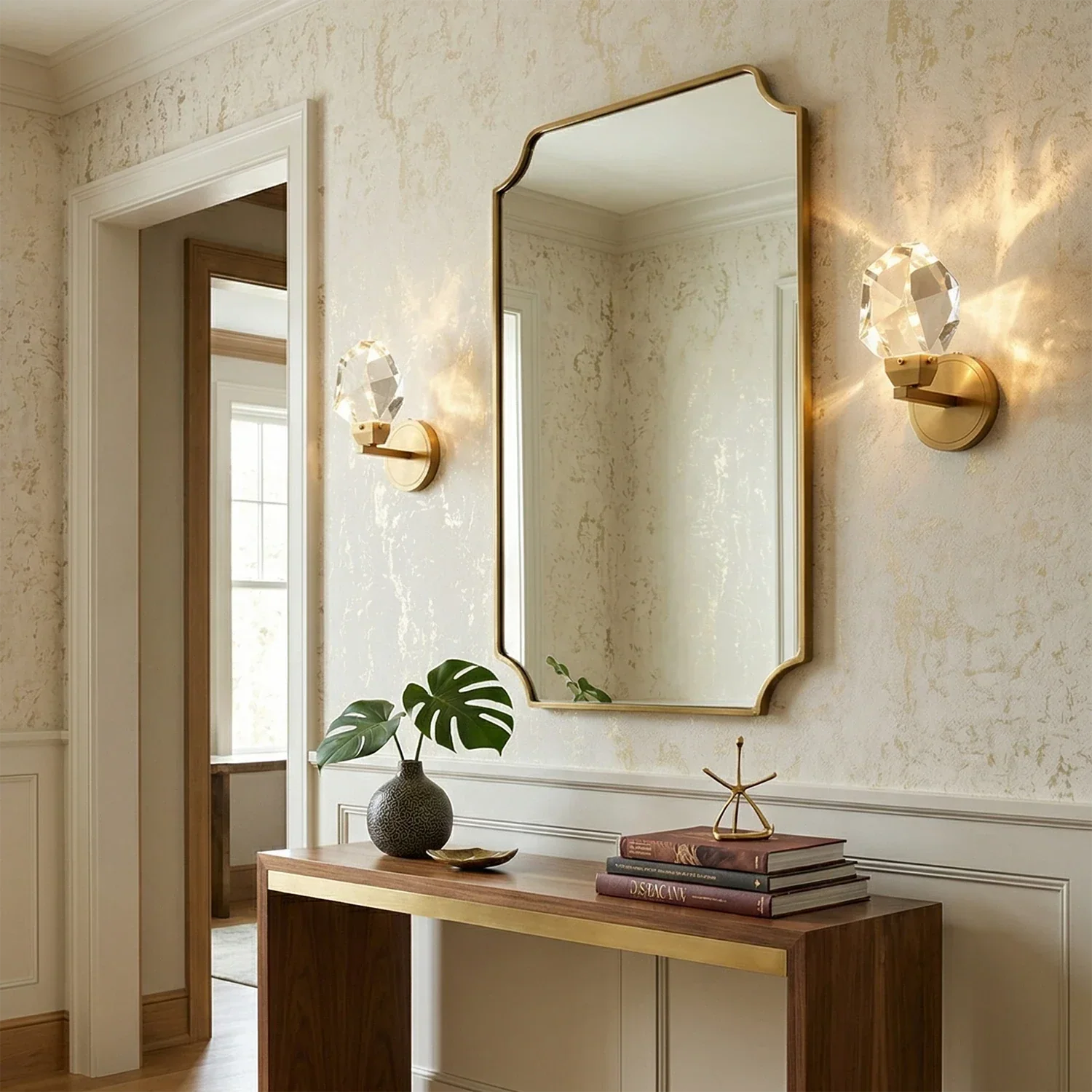 Faceted Crystal Masonry Wall Sconce | wildoxy