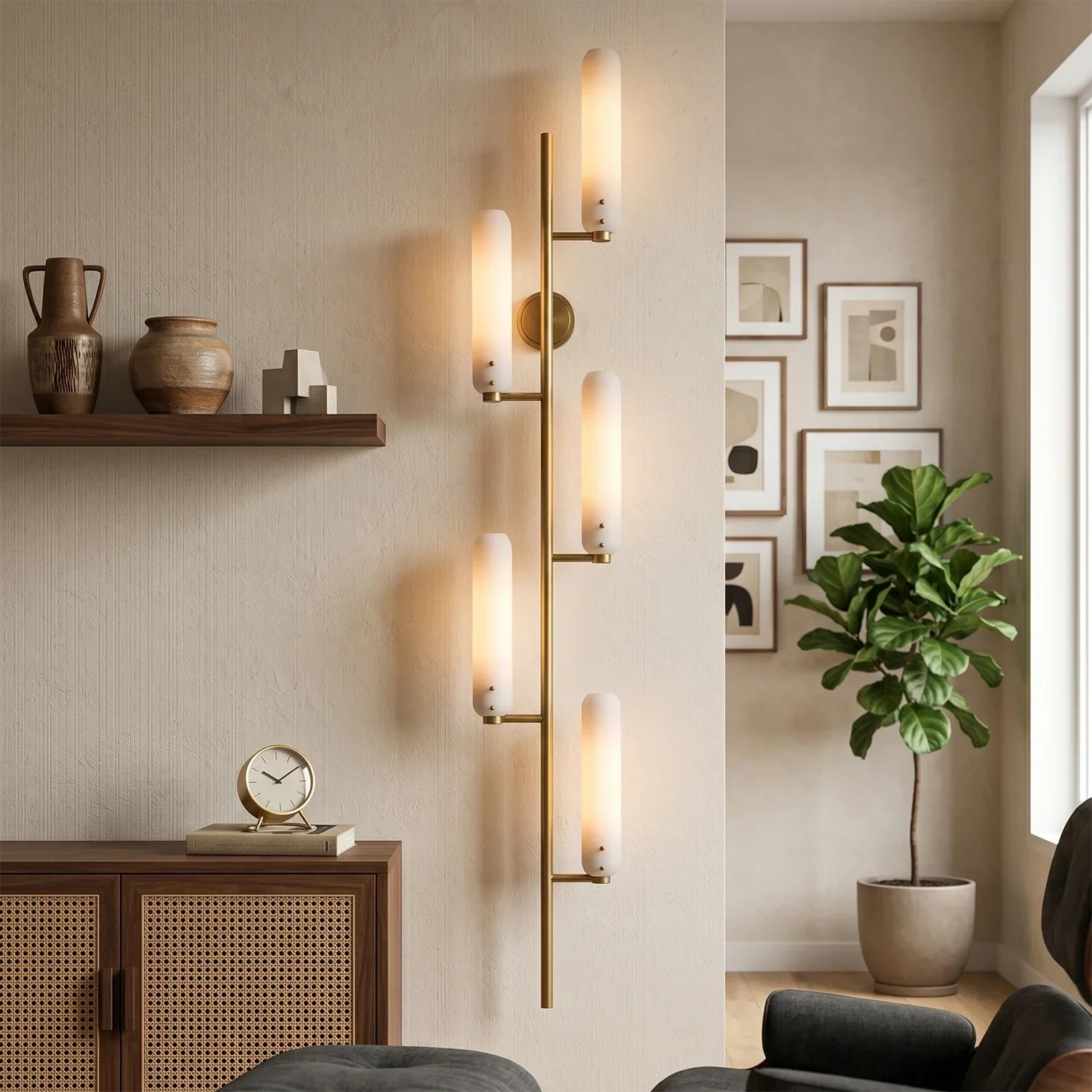 Afroalia Luxury Modern Art Deco Wall Sconce | wildoxy