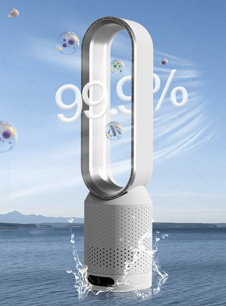 AirClear 3-In-One Bladeless Cooler — Compact Cooling & Air Cleaning Device