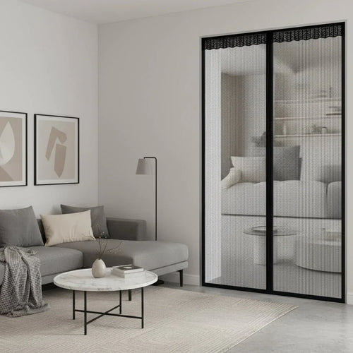 AIRMERA Automatic Magnetic Door Curtain — Self-Sealing Mosquito Barrier