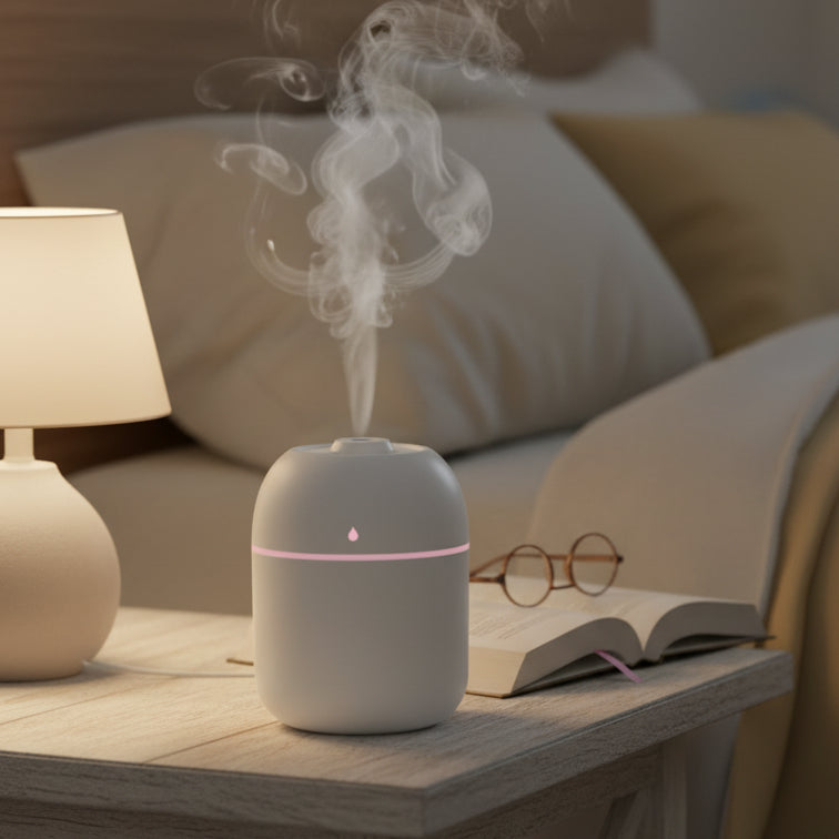 Humidificador USB AirMist 250 — depósito de 250ml, función de aromaterapia