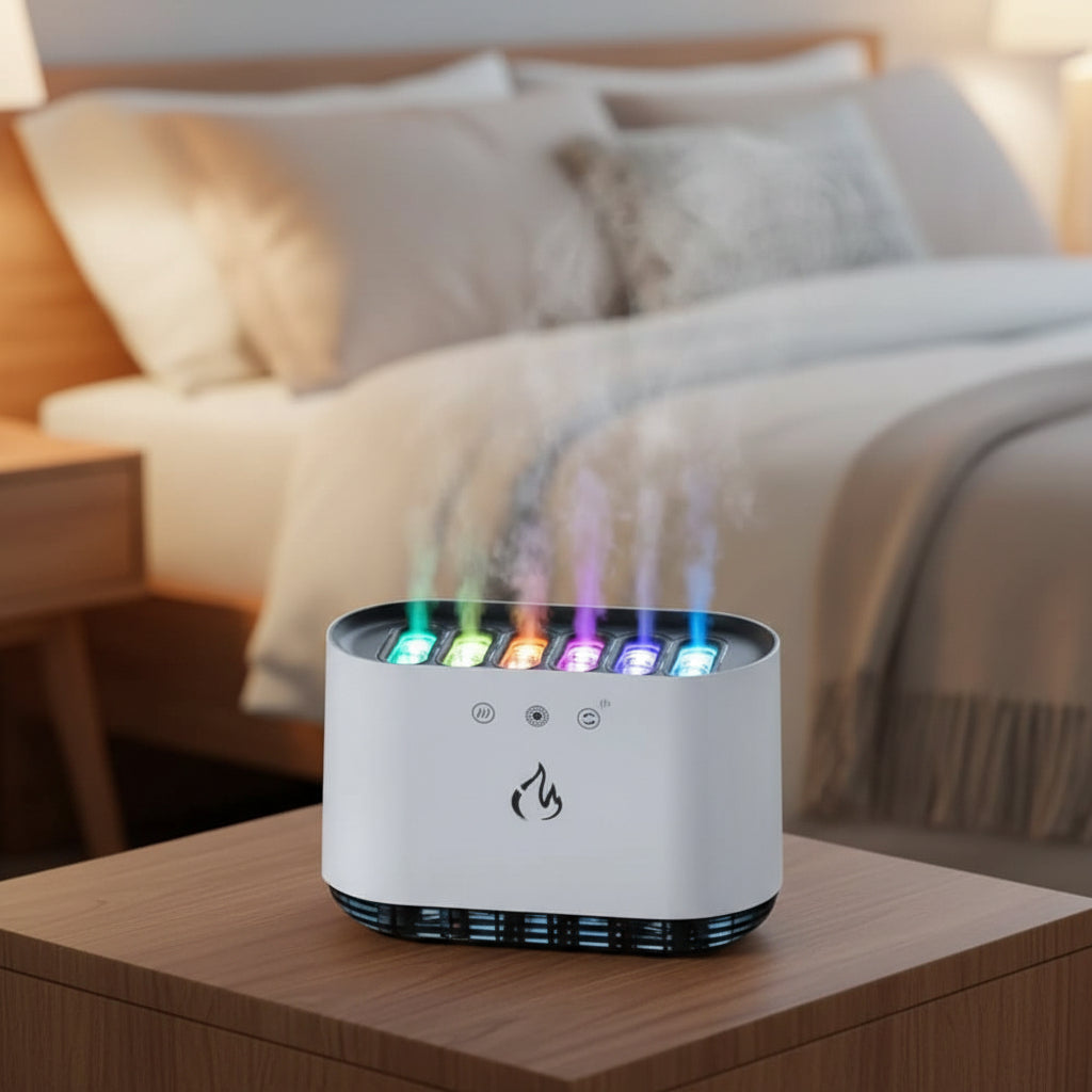 Ultrazvukový zvlhčovač Airmist Pro — LED světlo a šest trysek