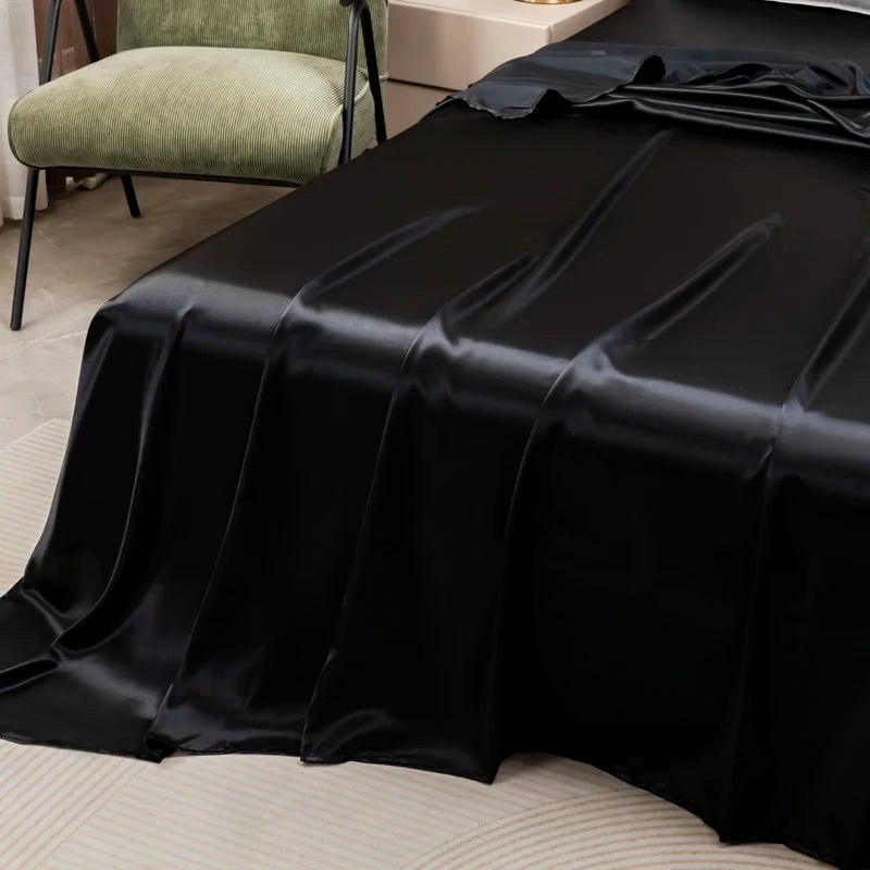 Juego de sábanas ligeras de satén AirSatin — sábanas transpirables y frescas, fundas de almohada suaves