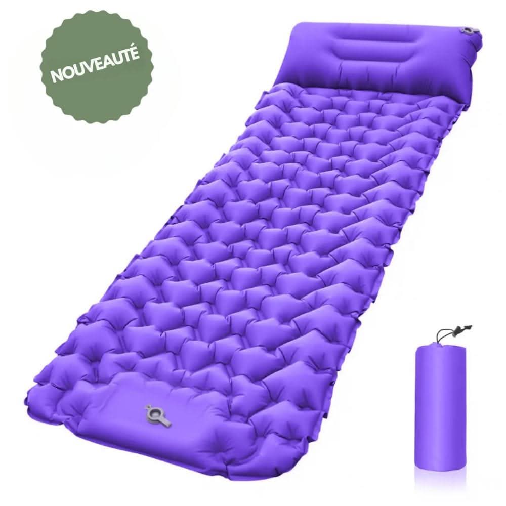 Φουσκωτό στρώμα κάμπινγκ AirTrek Mat Camp Comfort — τρόμπα ποδιού και σετ μαξιλαριού