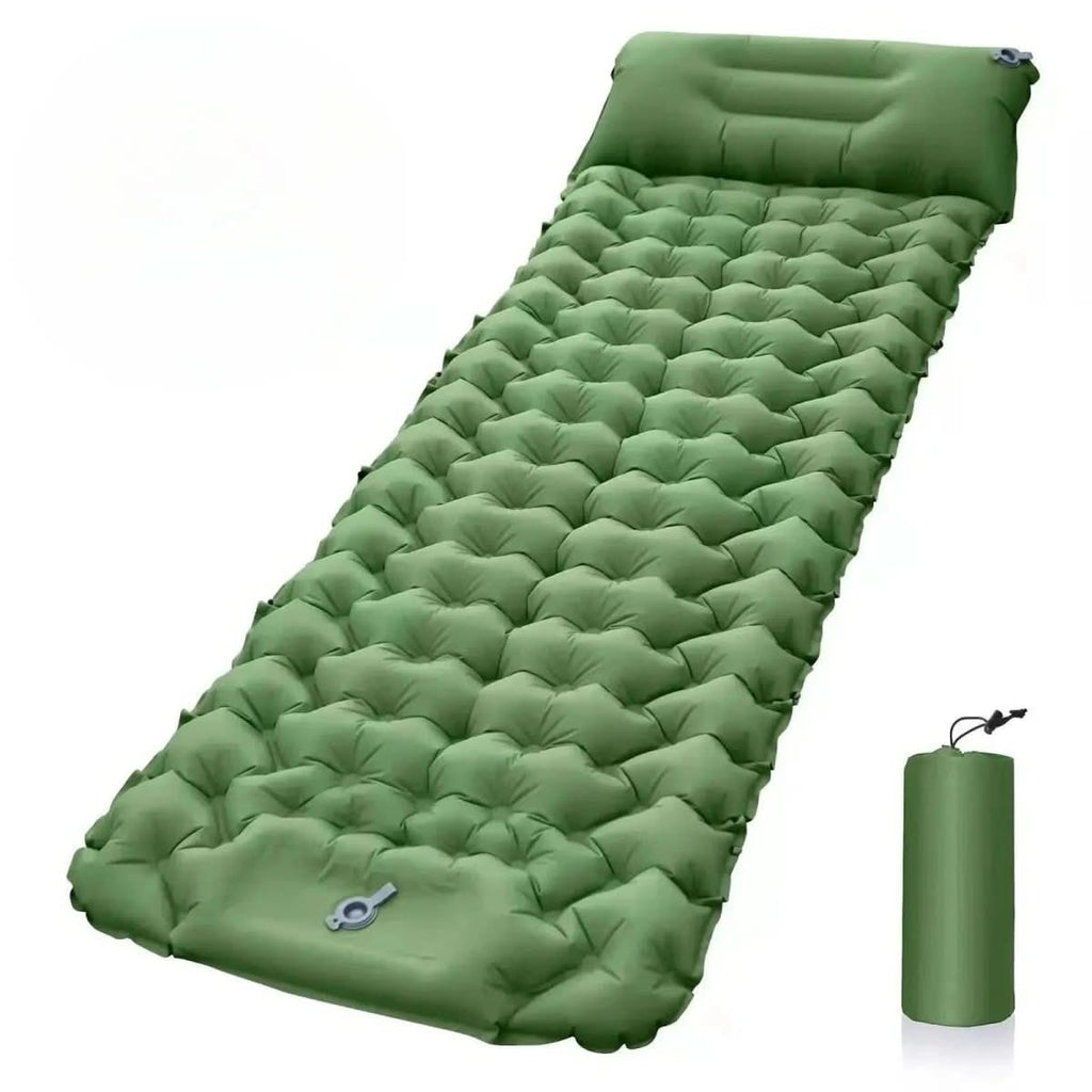 Φουσκωτό στρώμα κάμπινγκ AirTrek Mat Camp Comfort — τρόμπα ποδιού και σετ μαξιλαριού