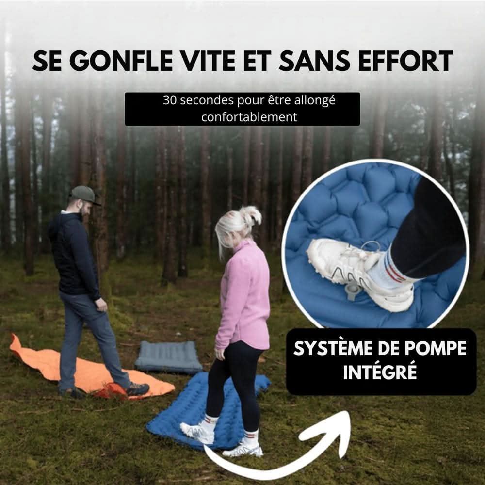 Φουσκωτό στρώμα κάμπινγκ AirTrek Mat Camp Comfort — τρόμπα ποδιού και σετ μαξιλαριού