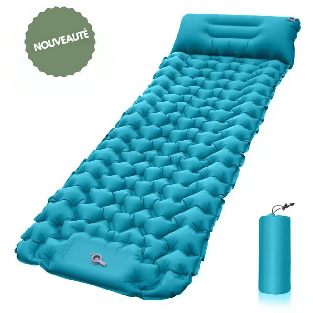 Φουσκωτό στρώμα κάμπινγκ AirTrek Mat Camp Comfort — τρόμπα ποδιού και σετ μαξιλαριού
