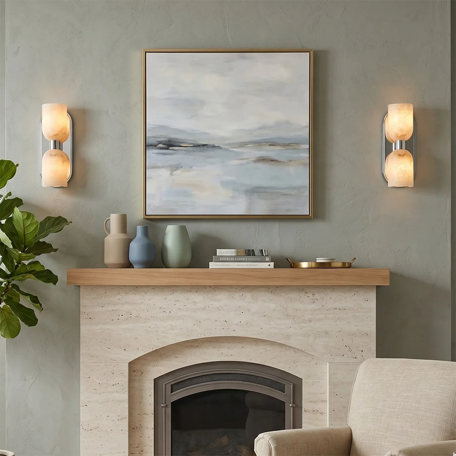 Alabaster Aurinde Wall Lamp | wildoxy