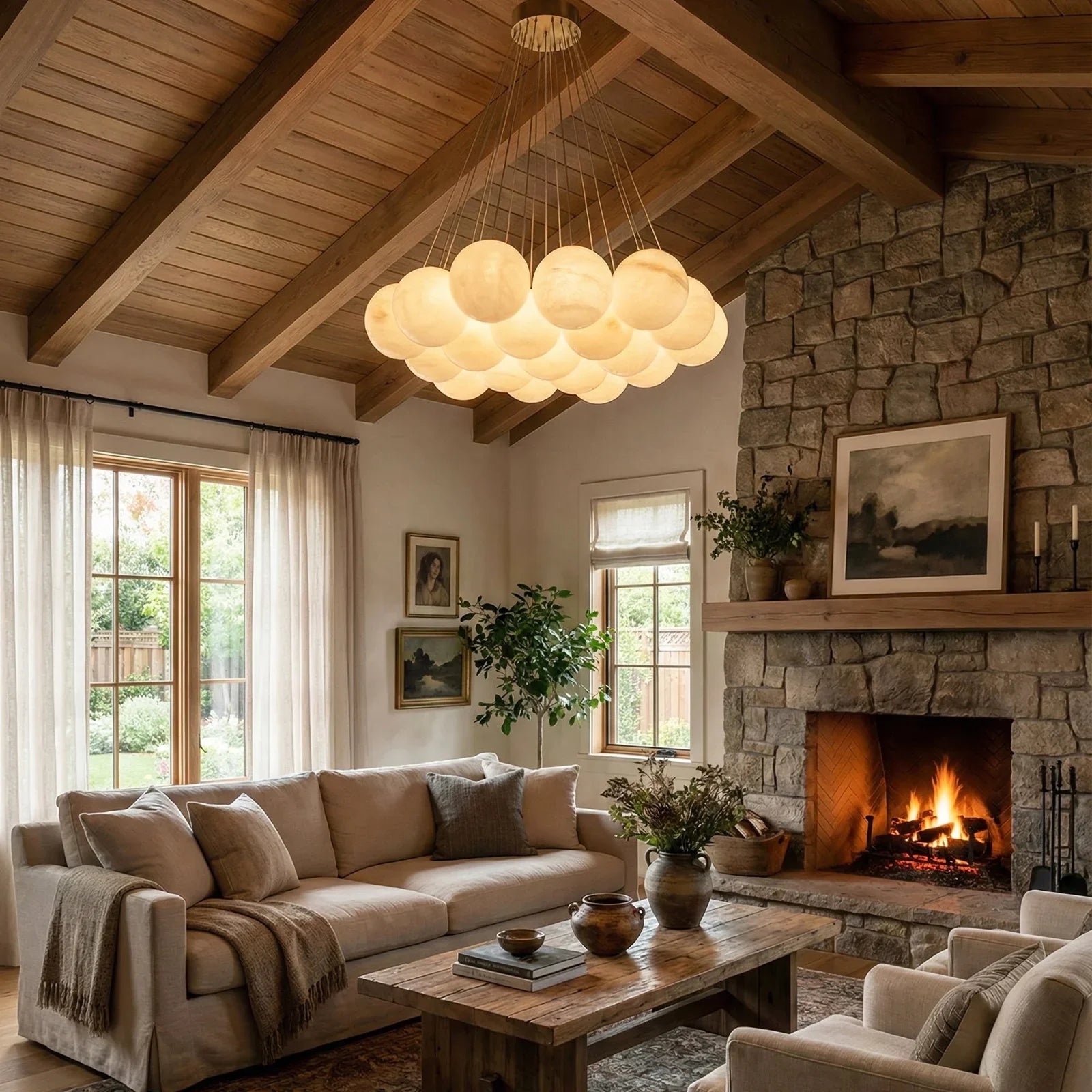 Alabaster Balls Chandelier | wildoxy
