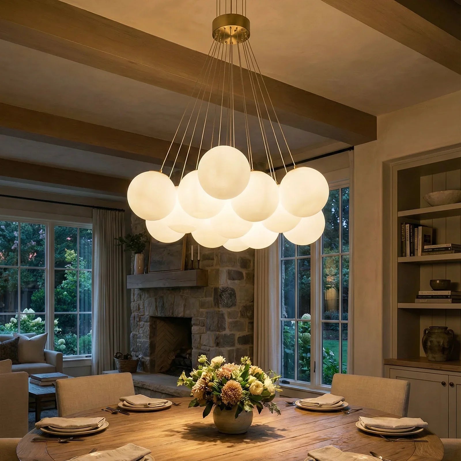 Alabaster Balls Chandelier | wildoxy