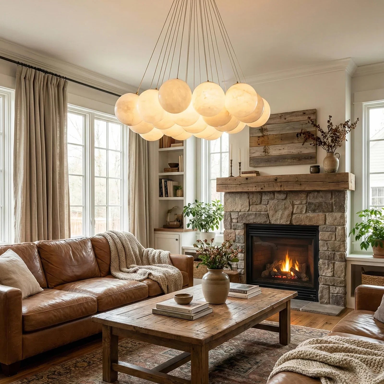 Alabaster Balls Chandelier | wildoxy