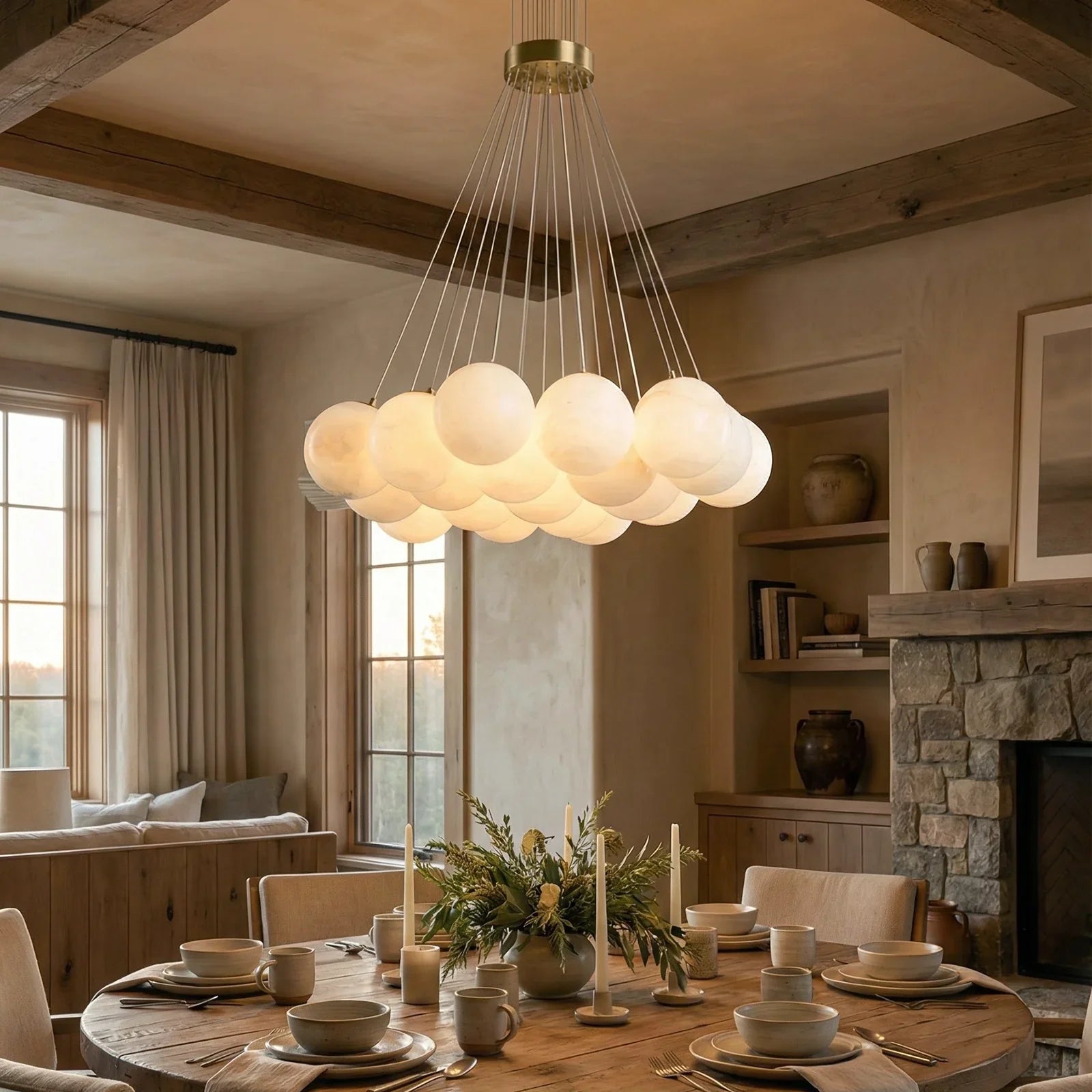 Alabaster Balls Chandelier | wildoxy