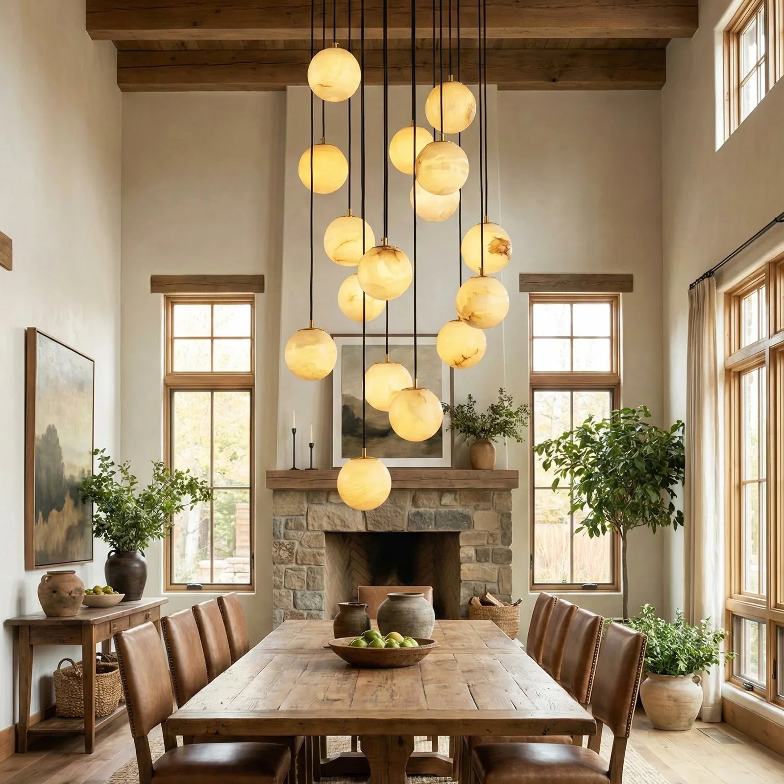 Alabaster Cluster Balls Chandelier | wildoxy