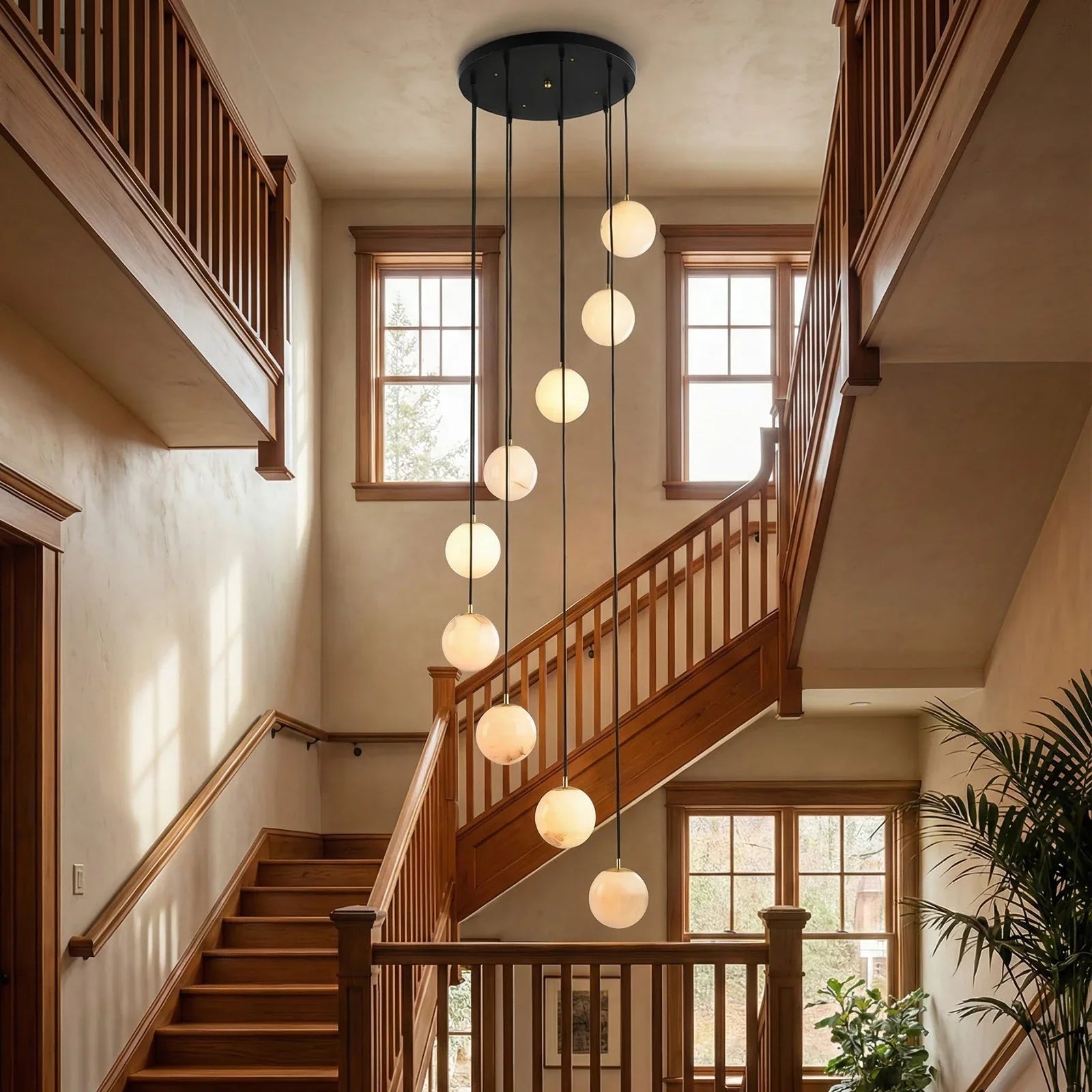 Alabaster Cluster Balls Chandelier | wildoxy