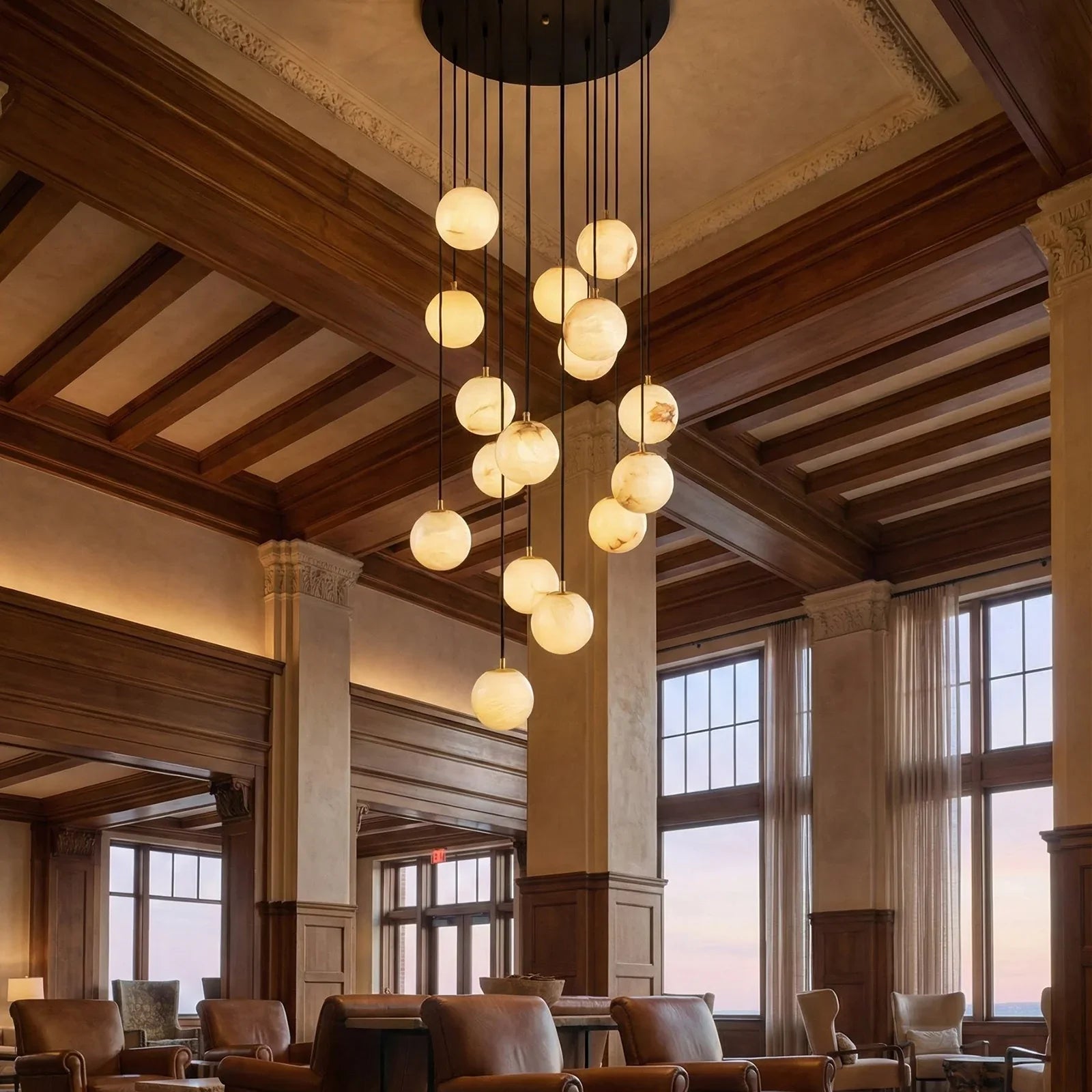 Alabaster Cluster Balls Chandelier | wildoxy