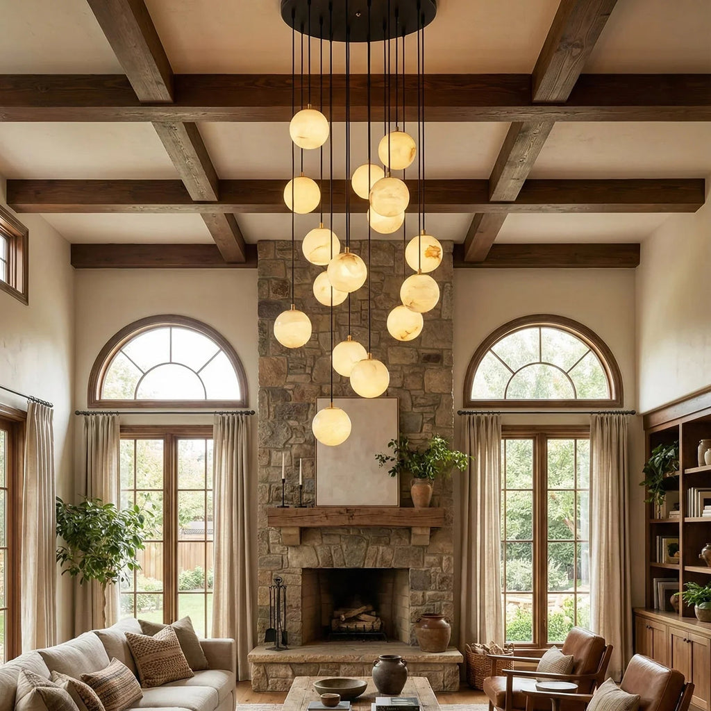 Alabaster Cluster Balls Chandelier | wildoxy