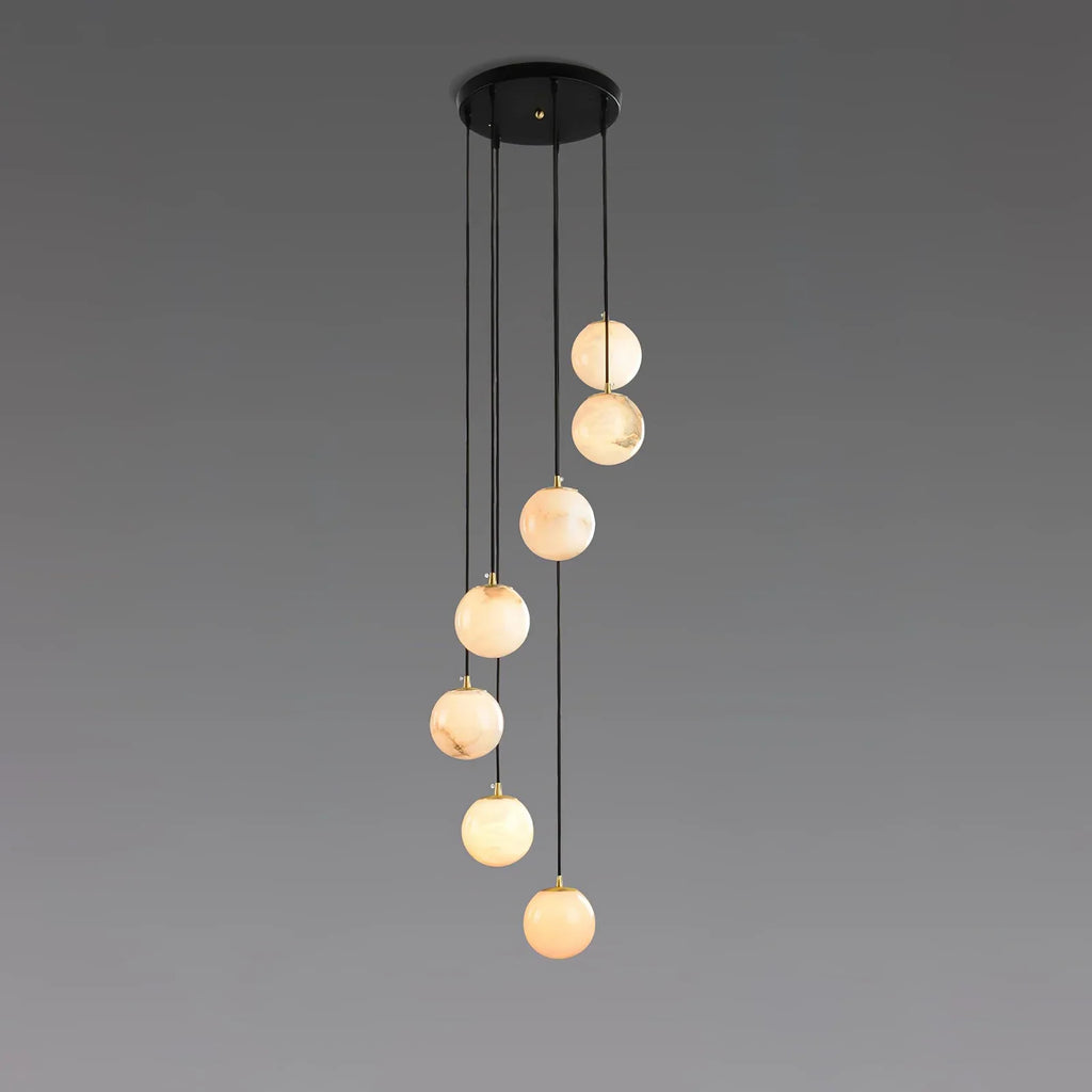 Alabaster Cluster Balls Chandelier | wildoxy