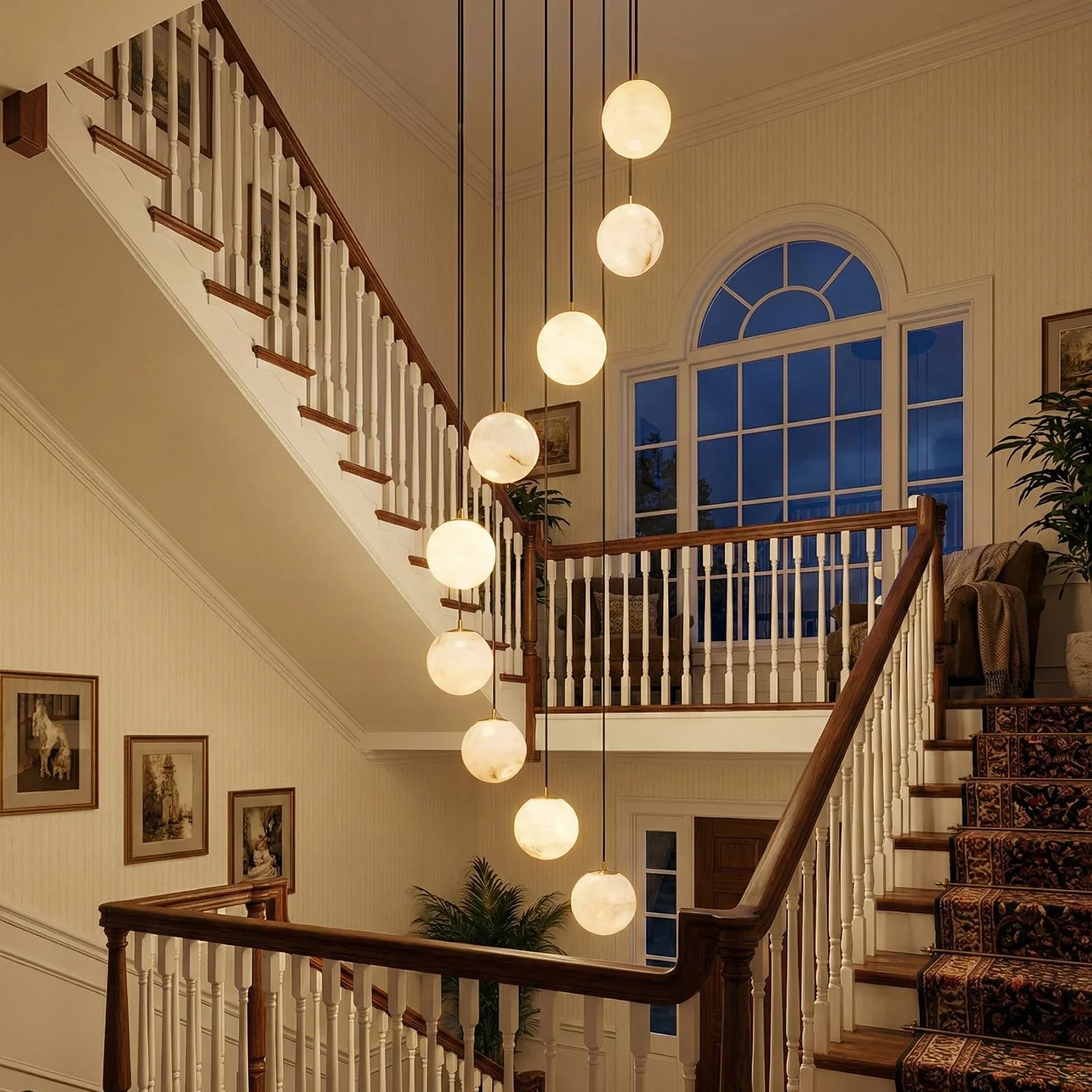 Alabaster Cluster Balls Chandelier | wildoxy