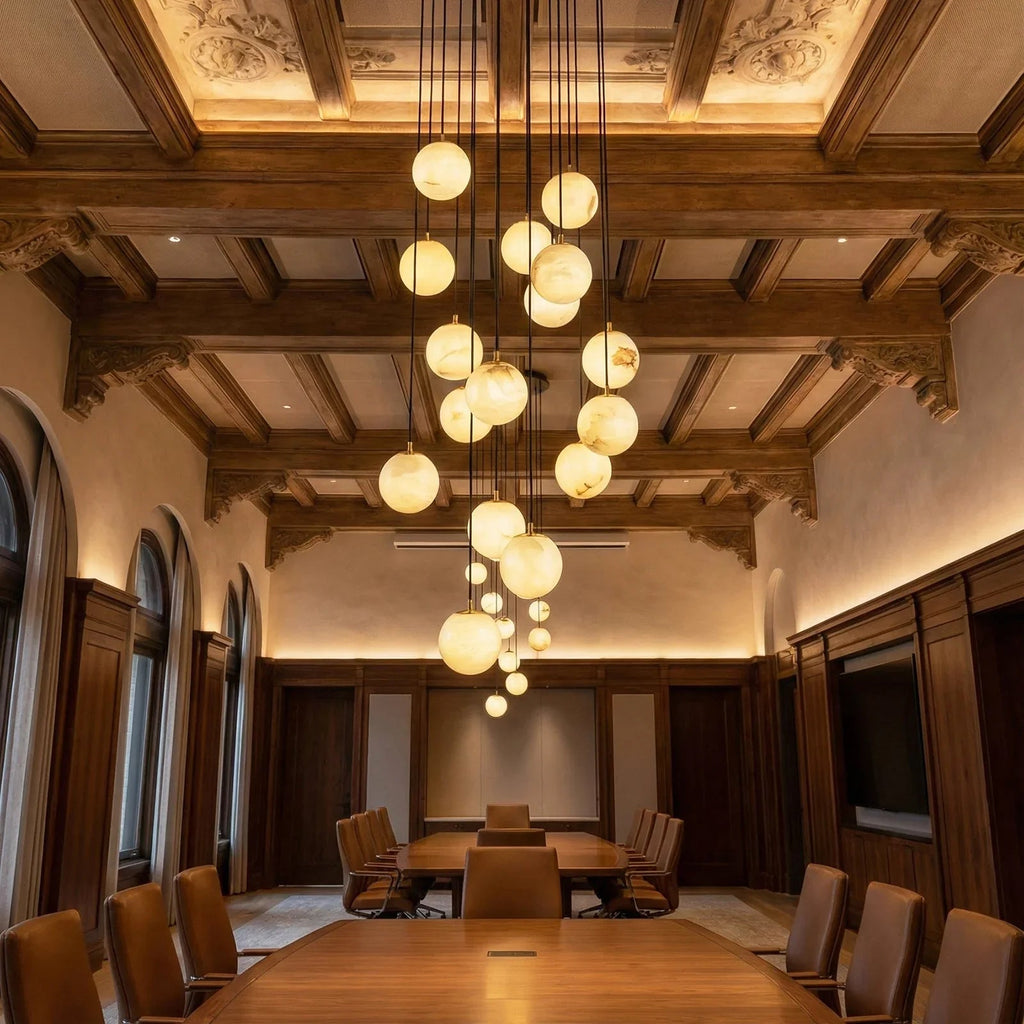 Alabaster Cluster Balls Chandelier | wildoxy