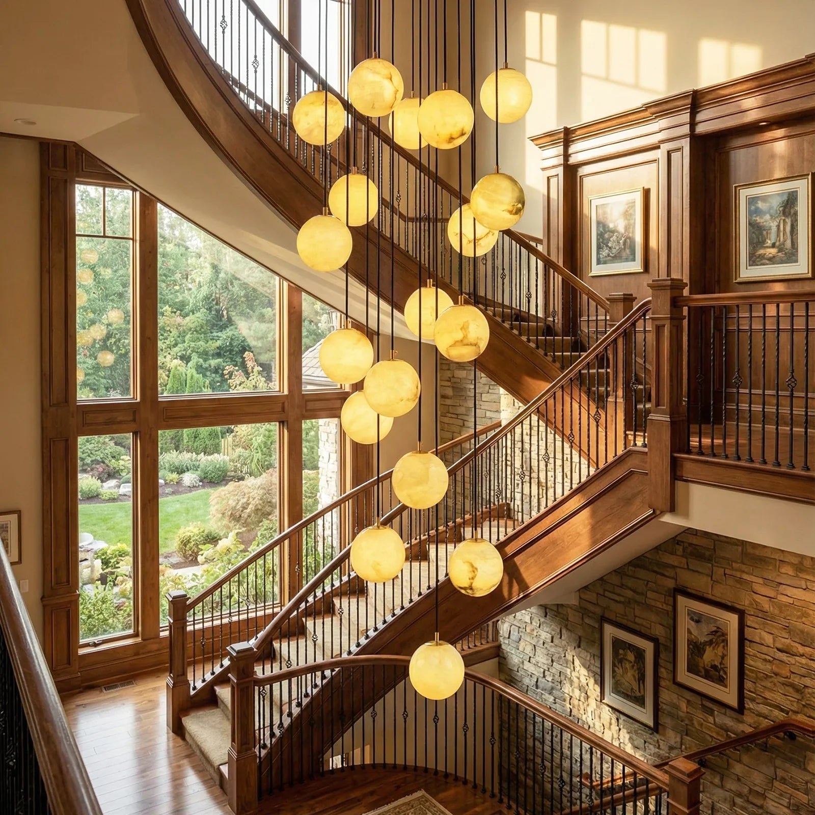 Alabaster Cluster Balls Chandelier | wildoxy