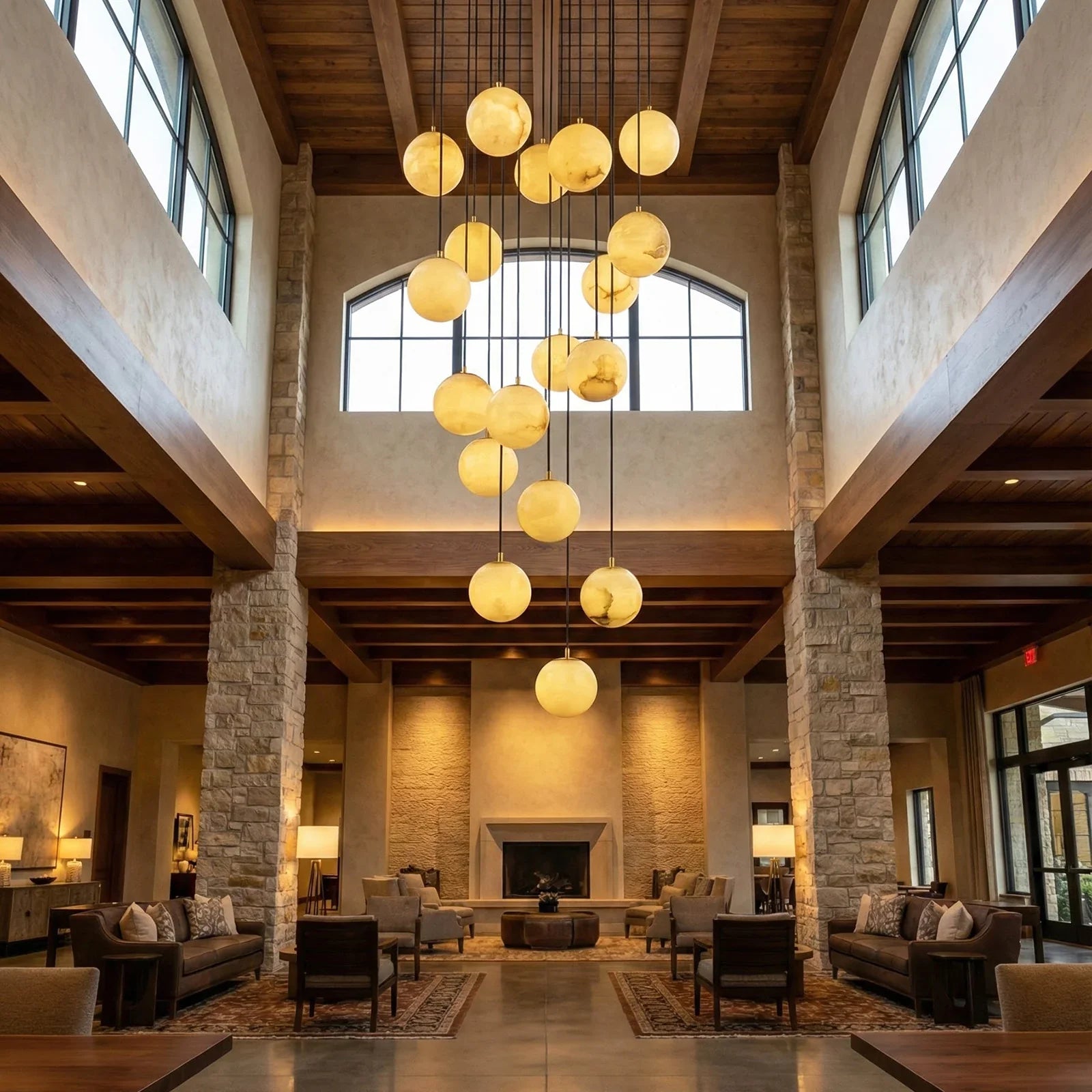 Alabaster Cluster Balls Chandelier | wildoxy
