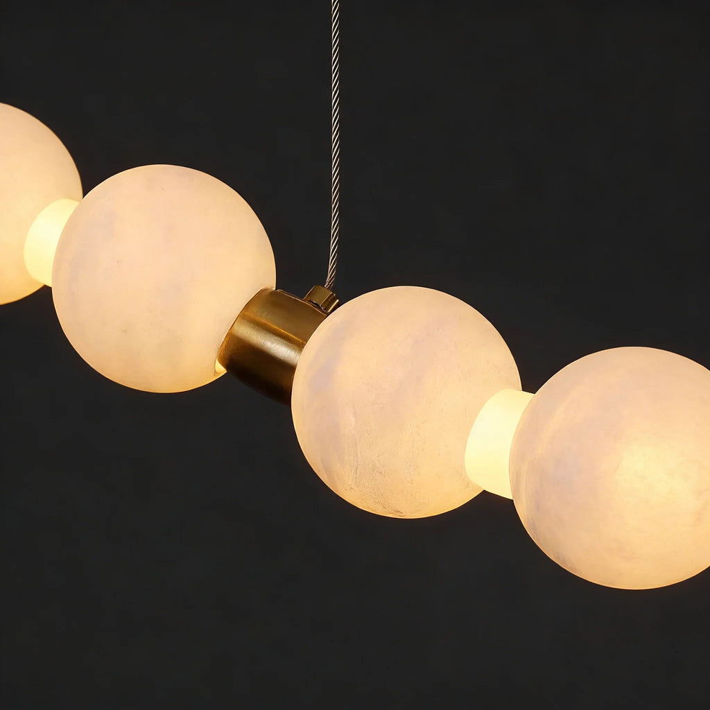 Alabaster Beaded Ring Chandelier | wildoxy