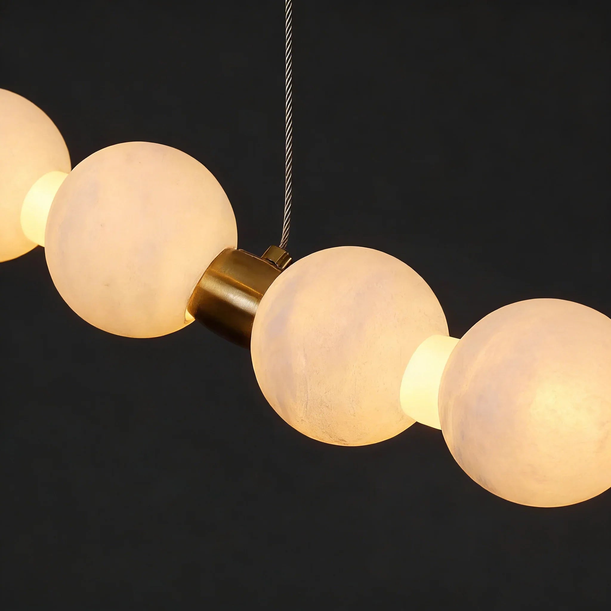 Alabaster Beaded Ring Chandelier | wildoxy