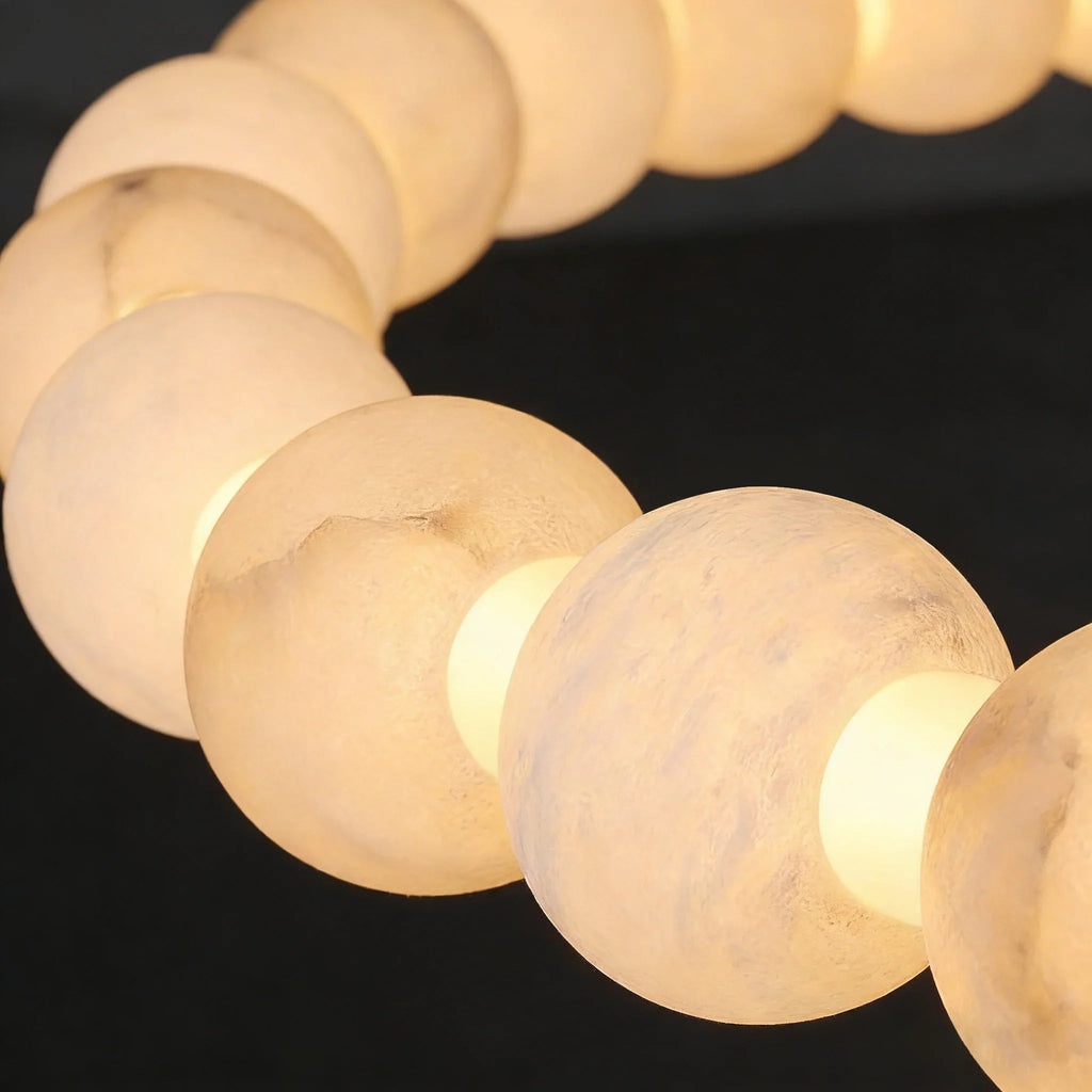 Alabaster Beaded Ring Chandelier | wildoxy