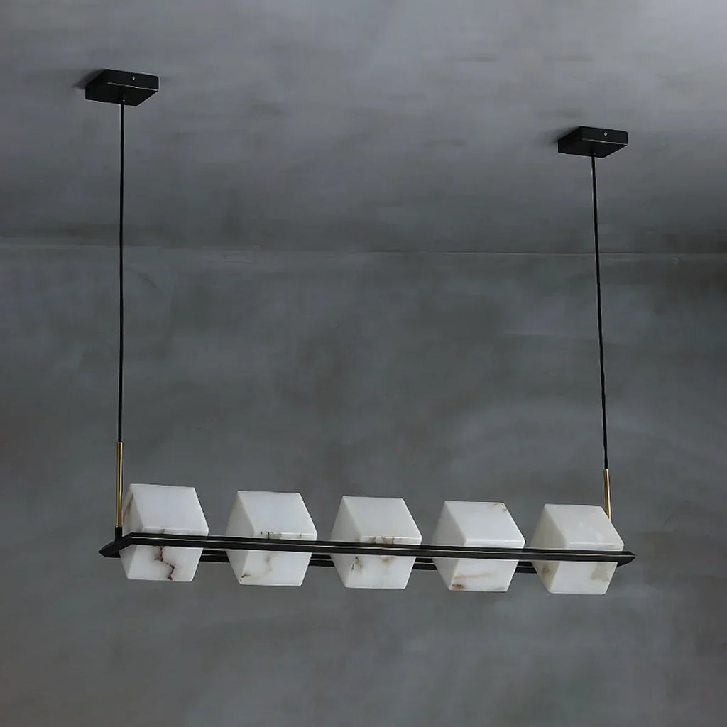 Alabaster Box Cube Linear Chandelier | wildoxy