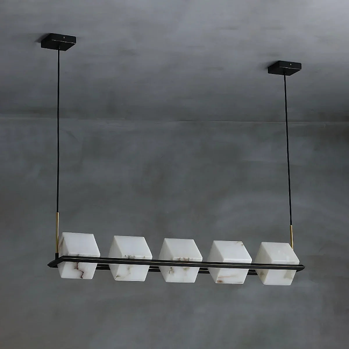 Alabaster Box Cube Linear Chandelier | wildoxy