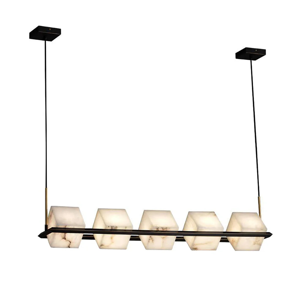 Alabaster Box Cube Linear Chandelier | wildoxy