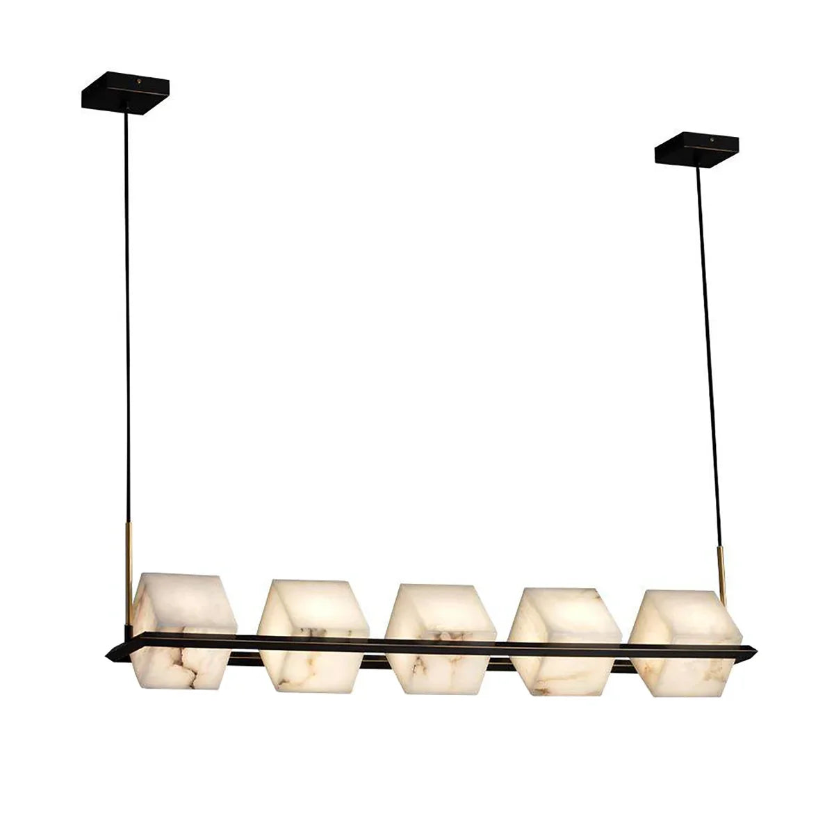 Alabaster Box Cube Linear Chandelier | wildoxy