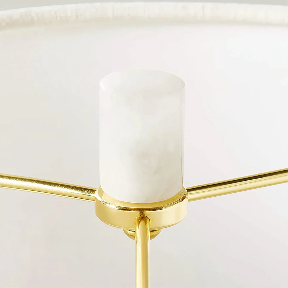 Alabaster Column Drum Table Lamp | wildoxy