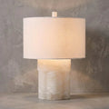 Alabaster Column Drum Table Lamp | wildoxy