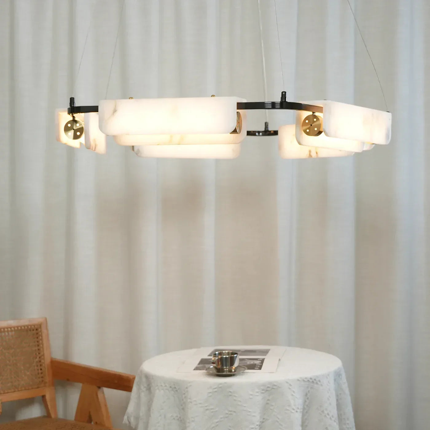 Alabaster Delia Rectangle Chandelier | wildoxy