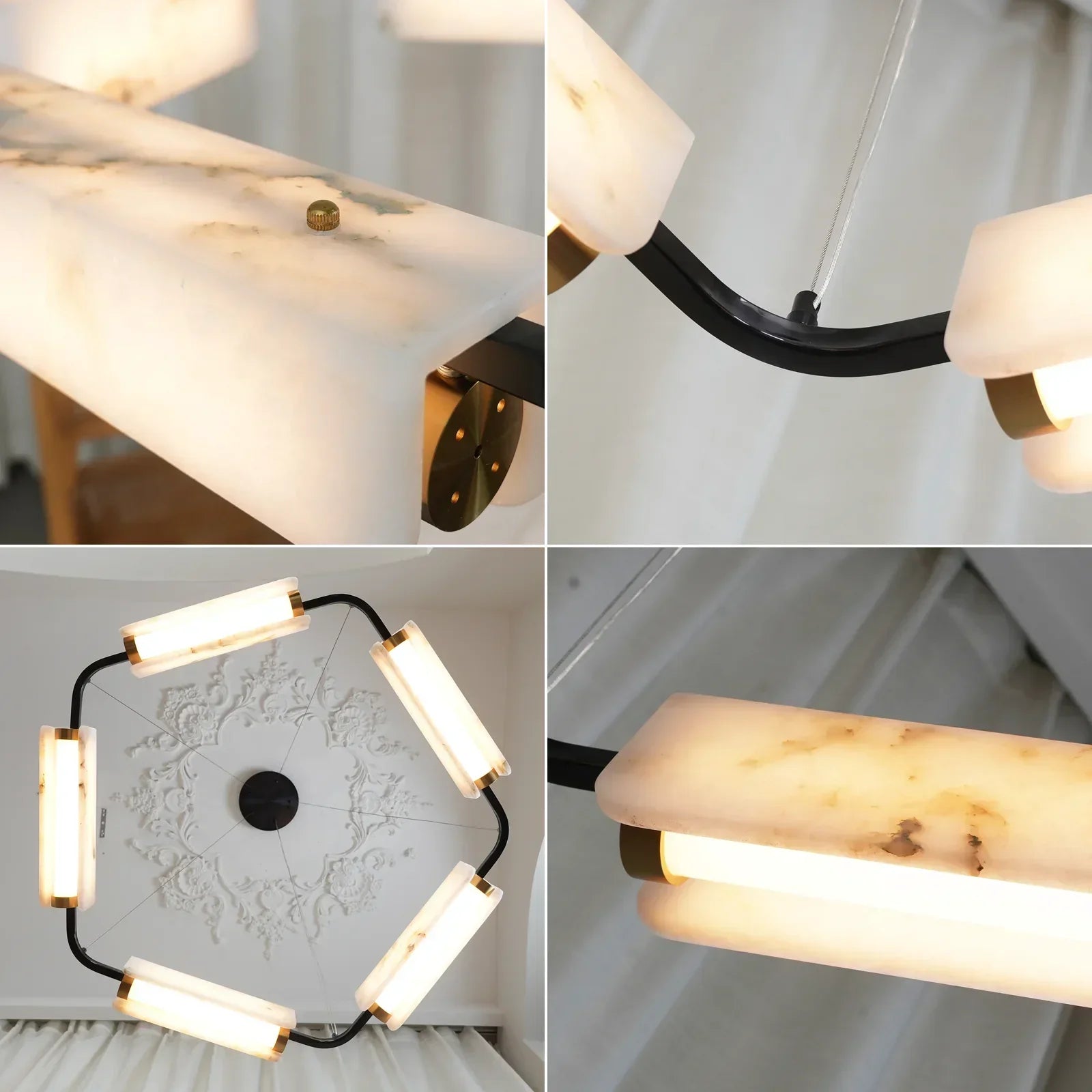 Alabaster Delia Rectangle Chandelier | wildoxy